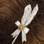 White Pen for Nikkah with 2 Feathers and Bow - the framers