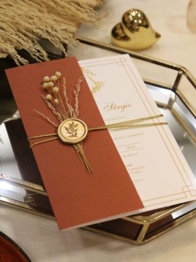 Wax Seal Wedding Card